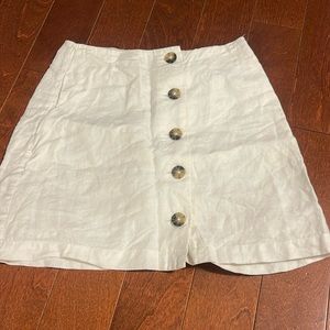 Aritzia size 0 white linen skirt